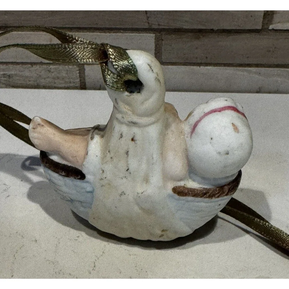 Vintage Bisque Porcelain Baby Figurine Ornament